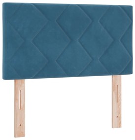 vidaXL LED Προσκέφαλο Σχεδιασμός Diamond Blocks Μπλε 80 cm Βελούδο