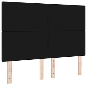 vidaXL Κεφαλάρι Επιτοίχιο με κεφαλάρι Μαύρο 144 cm Βελούδο