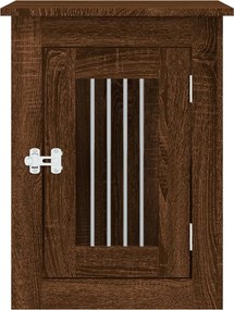 vidaXL Κλουβί Σκύλου Καφέ Δρυς 45x62x59 εκ. από Επεξεργ. Ξύλο