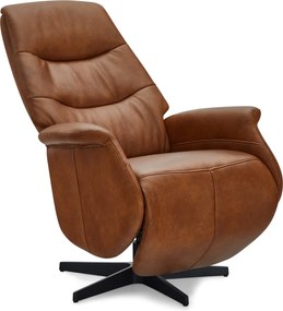 Delta Recliner Tan Leather/Black