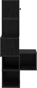 vidaXL Ράφι Γωνίας Τοίχου Μαύρη Δρυς 48 x 48 x 120 εκ.