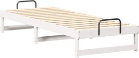 vidaXL Σκελετός Κρεβατιού Λευκό 80 x 210 cm Στερεά ξυλεία πεύκου