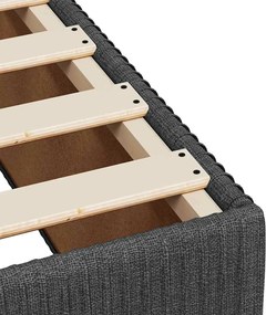 vidaXL Πλαίσιο Κρεβατιού Σκούρο Γκρι Single Υφασμάτινο