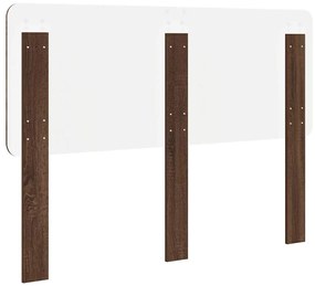 vidaXL Κεφαλάρι με κεφαλάρι Καφέ δρυς 140 cm Επεξεργασμένο ξύλο