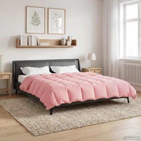 vidaXL Χειμερινό Παπλωματοθήκη 200 x 220 cm Χειμώνας Ροζ Αναπνεύσιμο