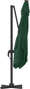vidaXL Ρώμη Ομπρέλα Πράσινο 286 x 284 x 265 εκ