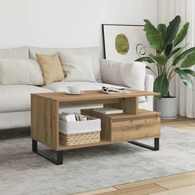 vidaXL Τραπεζάκι Σαλονιού τεχνίτης Δρυς 90x49x45 εκ. Επεξεργασμ. Ξύλο