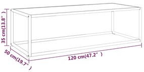 ΤΡΑΠΕΖΑΚΙ ΣΑΛΟΝΙΟΥ ΜΑΥΡΟ 120X50X35 ΕΚ. ΛΕΥΚΟ ΓΥΑΛΙ ΌΨΗ ΜΑΡΜΑΡΟΥ 322885