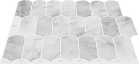 vidaXL Πλακάκι Φτερού 50 τεμ. Γκρι Μάρμαρο 30 x 30 cm