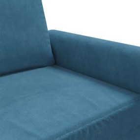 vidaXL Καναπές Διθέσιος Μπλε 140 εκ. Βελούδινος