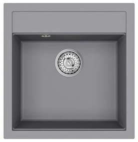 Helika Tesa SQT 100 Ένθετος Γρανιτένιος Νεροχύτης Μ49xΠ51cm Γκρί