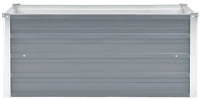 vidaXL Ζαρντινιέρα Υπερυψωμένη Γκρι 100x40x45 εκ. Γαλβανισμ. Χάλυβας