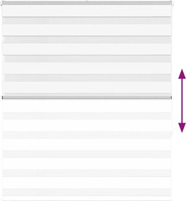 vidaXL Ζέβρα τυφλή Καφέ Πλάτος υφάσματος 125,9 εκ. Πολυεστέρας