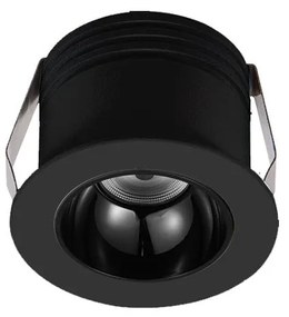 Adeleq Σποτ Χωνευτό Αλουμινίου LED 3W 50° 230V 3000K Μαύρο 3-96350001
