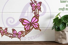 Σετ των 3 Intra απο ξύλο plywood 3mm-4mm πάχος Επιγραφή τοίχου στεφάνι πεταλούδας, Δίασταση 10x10 cm INTRAFABR-93351673