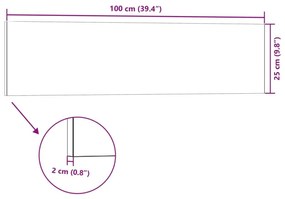 Πάνελ Τοίχου 3D 14 τεμ. Καφέ 100 x 25 EPS - Καφέ