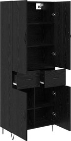 vidaXL Highboard 2 pcs Μαύρη Οξυά 69,5 x 34 x 180 εκ.