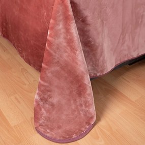 Κουβέρτα Βελουτέ Υπέρδιπλη (220x240) Silk Fashion Velour Σάπιο Μήλο