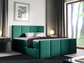 Επενδυμένο κρεβάτι Lars-Prasino-160 x 200