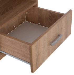 ΚΟΜΟΔΙΝΟ ΜΕ ΣΥΡΤΑΡΙ ADLER SONAMA OAK HM2431.01 45x40x48 εκ.