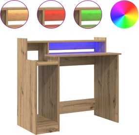vidaXL Γραφείο με ράφι Artisan Oak 97 x 45 x 90 εκ. Επεξεργασμένο ξύλο