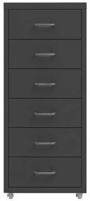vidaXL Αρχειοθήκη Φορητή Ανθρακί 28 x 41 x 69 εκ. Μεταλλική