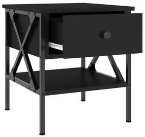 vidaXL Κομοδίνα 2 τεμ. Μαύρα 40 x 42 x 45 εκ. από Επεξεργασμένο Ξύλο