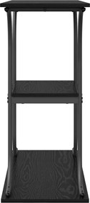 vidaXL Τραπέζι κονσόλας με ράφι Μαύρη Οξυά 101 x 35 x 80,5 εκ