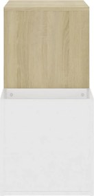 vidaXL Παπουτσοθήκη Χολ Λευκή/Sonoma Δρυς 105x35,5x70 εκ. Επεξ. Ξύλο