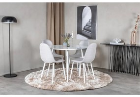 Venture Home Καρέκλες Τραπεζαρίας Polar 2 Τεμ. Γκρι/Λευκό Πολυεστέρας