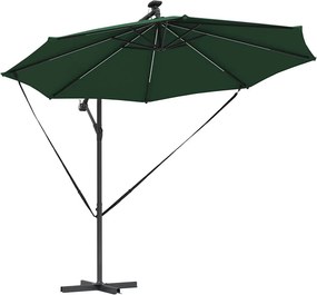vidaXL Ομπρέλα ηλίου 294 x 294 x 248 cm Πολυεστέρας και Αλουμίνιο