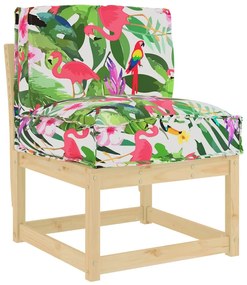 vidaXL Μαξιλάρι παλέτας για πλάτη Floral Πολύχρωμο 50 x 40 x 12 cm