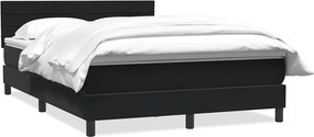 vidaXL Κρεβάτι Boxspring με Στρώμα Μαύρο 160x210 εκ. Βελούδινο