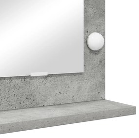 vidaXL Καθρέφτης μακιγιάζ Γκρι τσιμέντο 100 x 55 x 18 εκ Ορθογώνιος