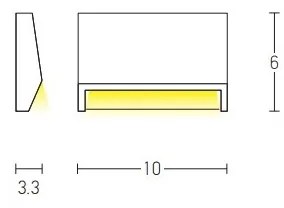 Απλίκα Φωτιστικό Τοίχου Ορθογώνιο LED 2W IP54 3000K Zambelis E182 Ανθρακί