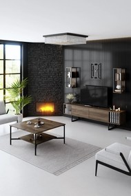 Coffee Table Black Line - Walnut, Black Walnut
Black