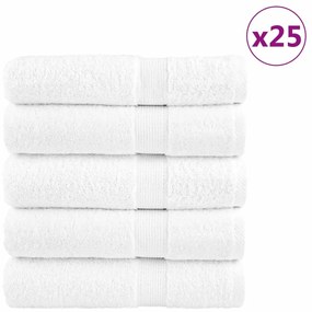vidaXL Πετσέτες Μπάνιου Premium SOLUND 25 τεμ. Λευκό 100x150 εκ. 600 γρ./μ²