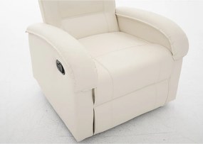 Πολυθρόνα Ανακλινόμενη ArteLibre CELAENO Εκρού PU 80x96x97cm