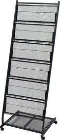 vidaXL Ραφιέρα Περιοδικών Μαύρη Α4 47,5 x 43 x 133 εκ.