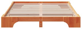 vidaXL Κρεβάτι Καφέ 160x200 εκ Μασίφ Ξύλο Πεύκου