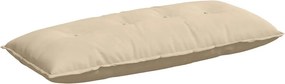vidaXL Μαξιλάρι Πλάτης Κρεμ 120 x 50 cm Ύφασμα Μικροΐνας