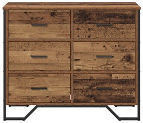 vidaXL Κουτί με Συρτάρια Παλιού Ξύλου 91x35.5x74.5 εκ Επεξεργασμένο Ξύλο
