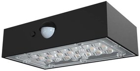 Ηλιακό Επιτοίχιο Φωτιστικό Κήπου LED BRICK Up-Down 3W 350lm IP65 με Αισθητήρα Κίνησης PIR Θερμό+Φυσικό Λευκό Μαύρο 10305 VTAC-10 10305