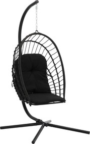 Κρεμαστή πολυθρόνα Fold-Μαυρο