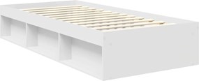 vidaXL Σκελετός Κρεβατιού Λευκό 90 x 200 cm Επεξεργασμένο ξύλο