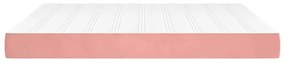 vidaXL Στρώμα με Pocket Springs Ροζ 160x210x20 εκ. Βελούδινο