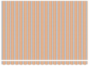 vidaXL Ανασυρόμενη Τέντα Πολύχρωμες Ριγέ 450x350 εκ.