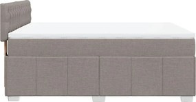 vidaXL Κρεβάτι Boxspring με Στρώμα Taupe 160x200 εκ. Υφασμάτινο