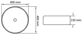 vidaXL Νιπτήρας Χρυσός 40 x 15 εκ. Κεραμικός