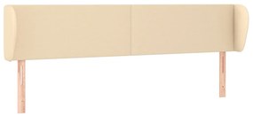 Κεφαλάρι με Πτερύγια Κρεμ 163x23x78/88 εκ. Υφασμάτινο 3116875
